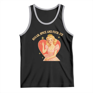 Sugar Spice and F Ice Retro Fairy Tank Top Feminist Against Ice Protest Political Resistance TS02 Black Athletic Heather Print Your Wear