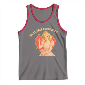 Sugar Spice and F Ice Retro Fairy Tank Top Feminist Against Ice Protest Political Resistance TS02 Deep Heather Red Print Your Wear