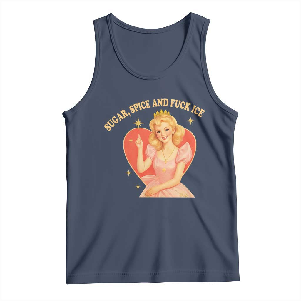 Sugar Spice and F Ice Retro Fairy Tank Top Feminist Against Ice Protest Political Resistance TS02 Navy Print Your Wear