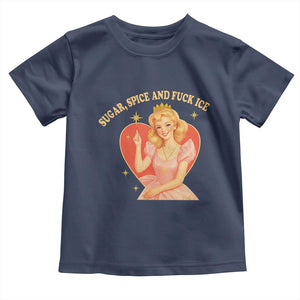 Sugar Spice and F Ice Retro Fairy Toddler T Shirt Feminist Against Ice Protest Political Resistance TS02 Navy Print Your Wear