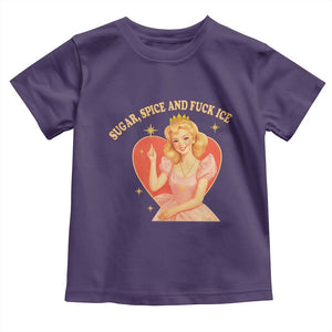 Sugar Spice and F Ice Retro Fairy Toddler T Shirt Feminist Against Ice Protest Political Resistance TS02 Purple Print Your Wear