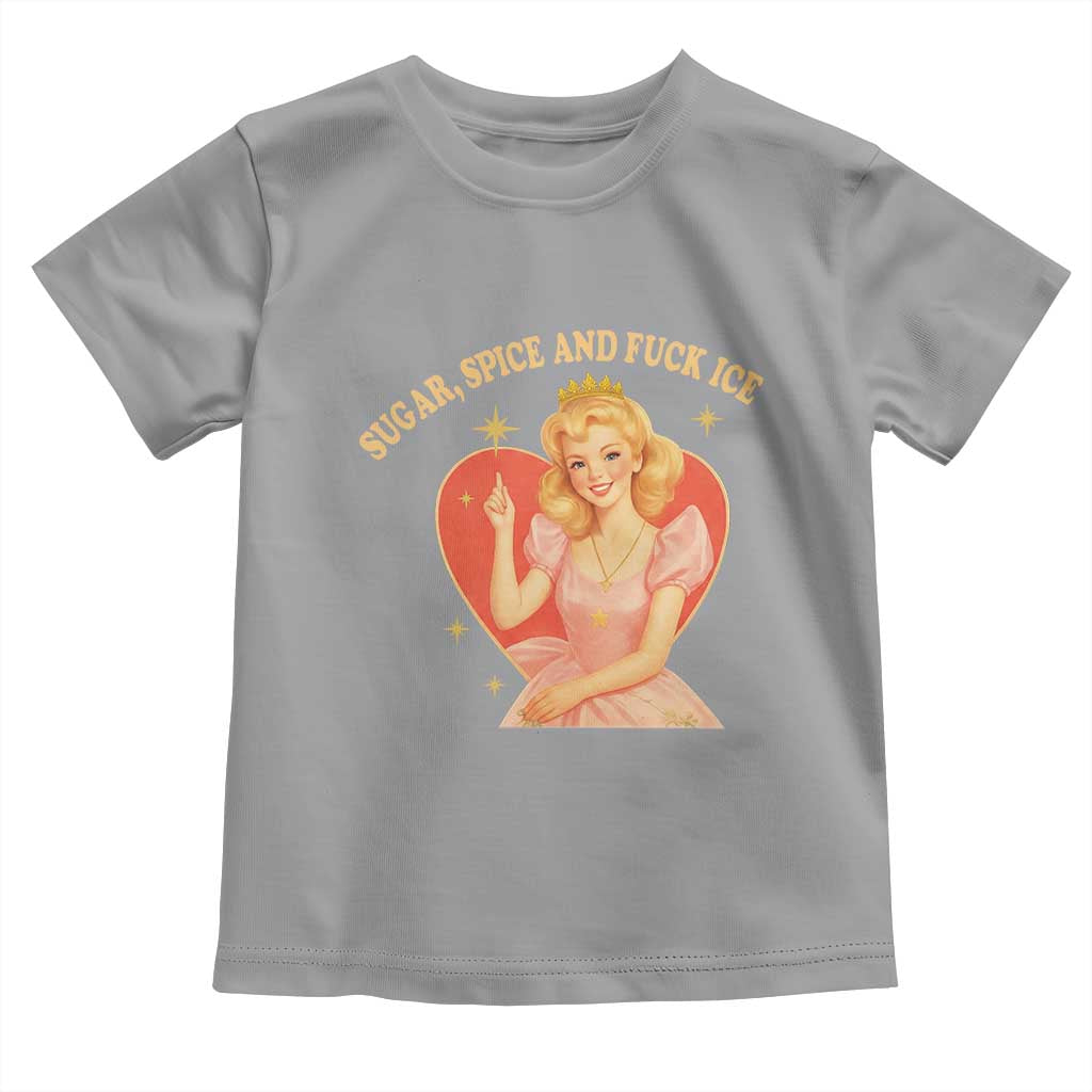 Sugar Spice and F Ice Retro Fairy Toddler T Shirt Feminist Against Ice Protest Political Resistance TS02 Sport Gray Print Your Wear
