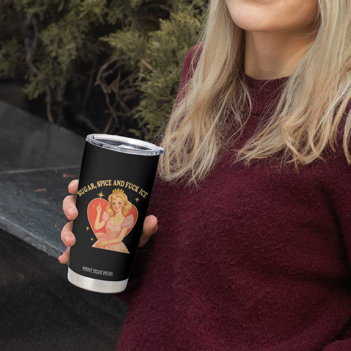 Sugar Spice and F Ice Retro Fairy Tumbler Cup Feminist Against Ice Protest Political Resistance TS02 Print Your Wear