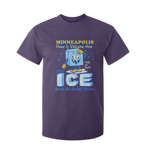 Snow is Welcome Ice is Not T Shirt For Kid Funny Against Ice Minneapolis Resistance and Justice TS02 Purple Print Your Wear