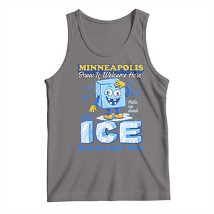 Snow is Welcome Ice is Not Tank Top Funny Against Ice Minneapolis Resistance and Justice TS02 Deep Heather Print Your Wear