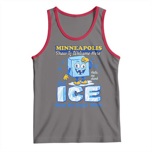 Snow is Welcome Ice is Not Tank Top Funny Against Ice Minneapolis Resistance and Justice TS02 Deep Heather Red Print Your Wear
