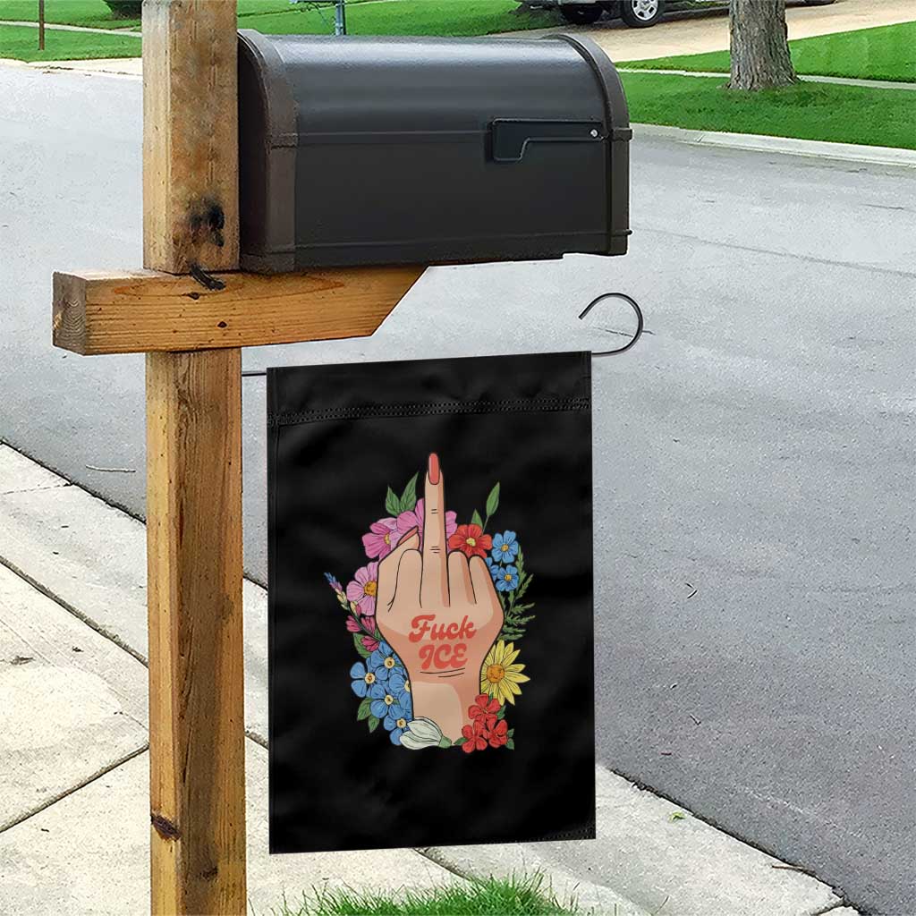 Floral Middle Finger F Ice Garden Flag TS02 Print Your Wear