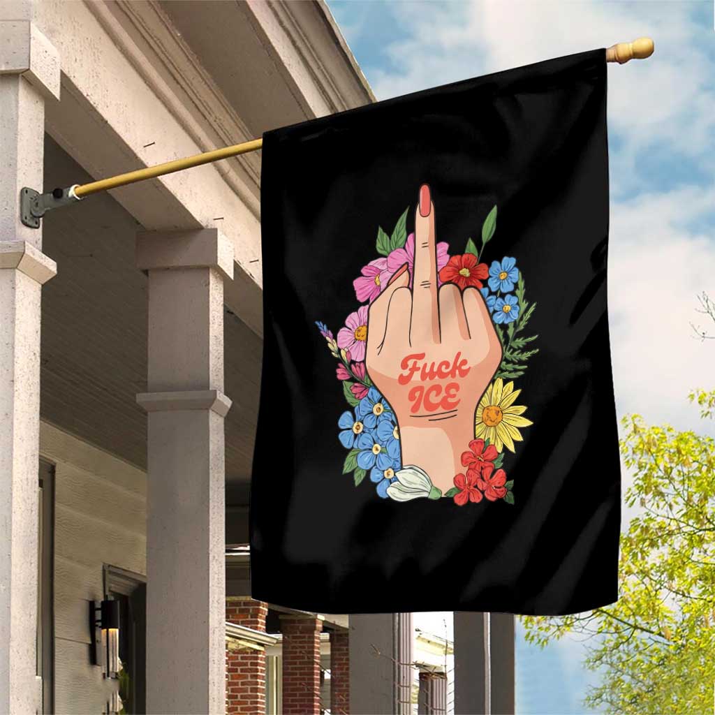Floral Middle Finger F Ice Garden Flag TS02 Print Your Wear