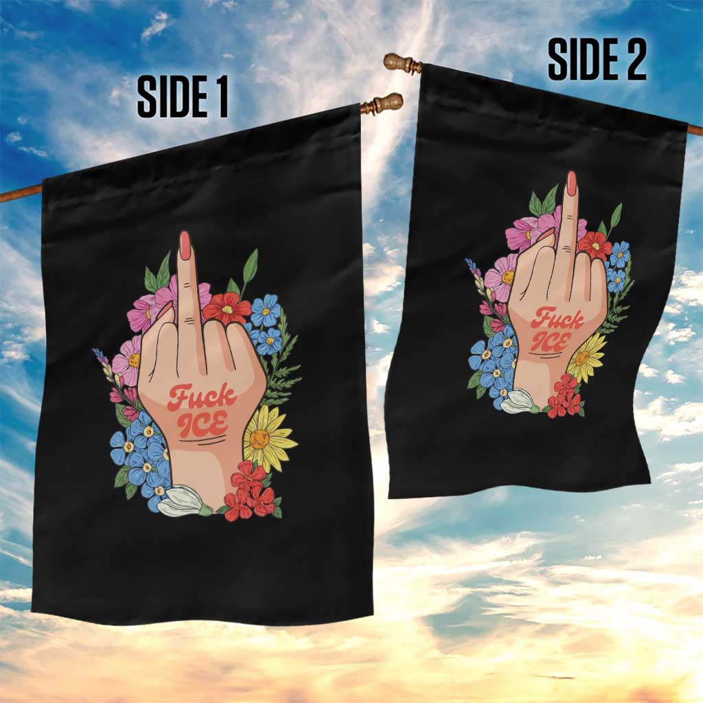 Floral Middle Finger F Ice Garden Flag TS02 Print Your Wear