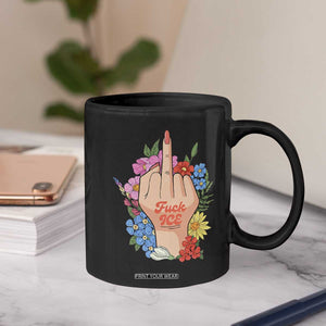 Floral Middle Finger F Ice Coffee Mug TS02 Print Your Wear