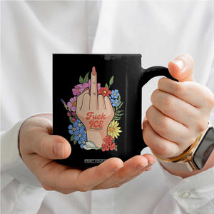 Floral Middle Finger F Ice Coffee Mug TS02 Print Your Wear