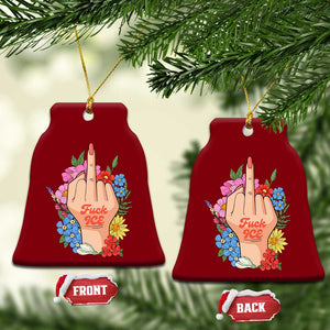 Floral Middle Finger F Ice Ceramic Ornament TS02 Print Your Wear