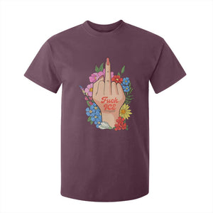 Floral Middle Finger F Ice T Shirt For Kid TS02 Maroon Print Your Wear