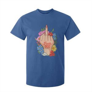 Floral Middle Finger F Ice T Shirt For Kid TS02 Royal Blue Print Your Wear