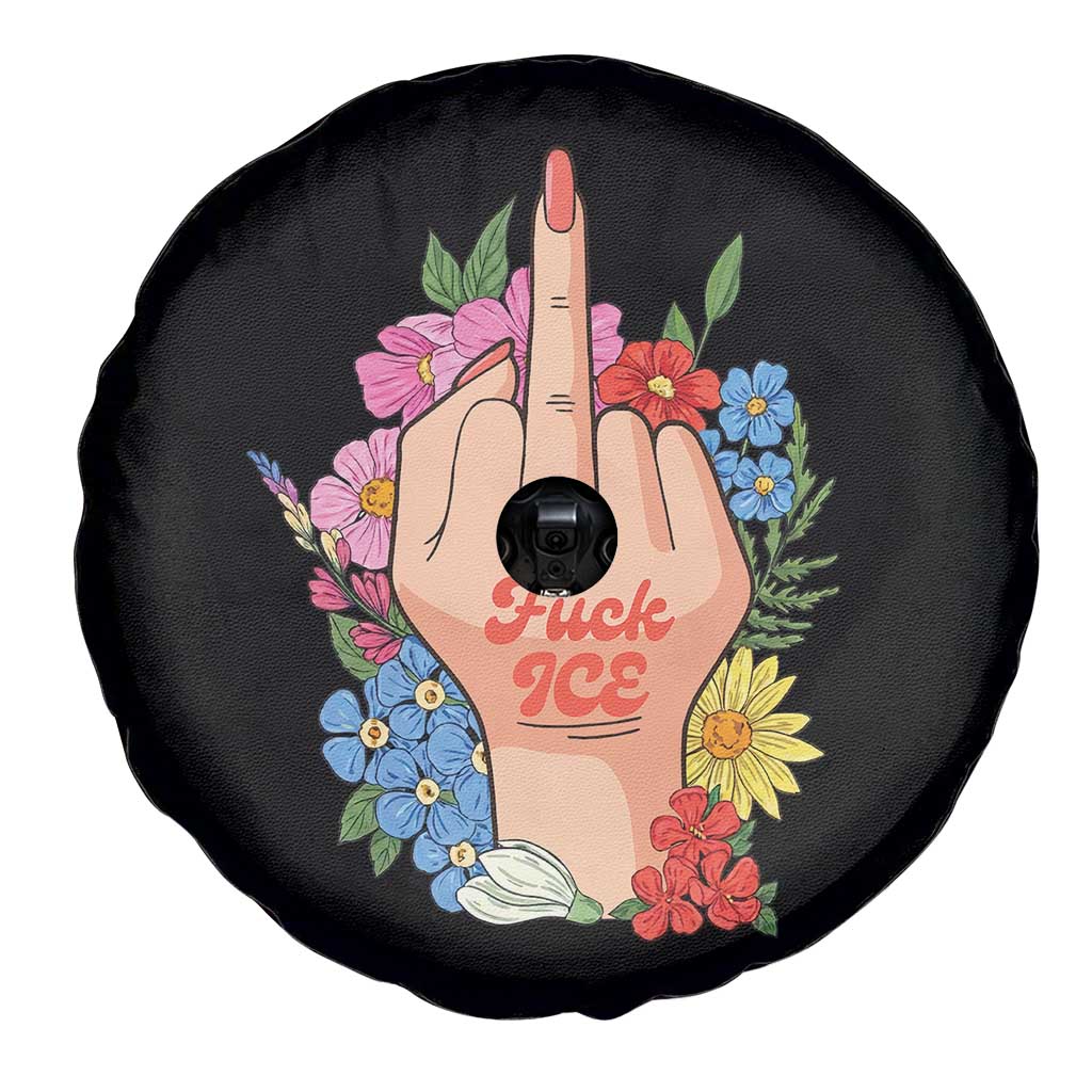 Floral Middle Finger F Ice Spare Tire Cover TS02 Print Your Wear
