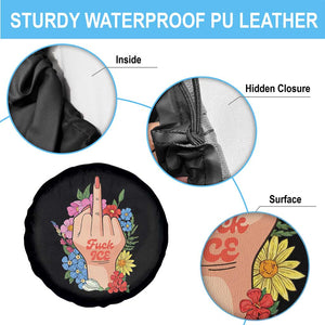 Floral Middle Finger F Ice Spare Tire Cover TS02 Print Your Wear