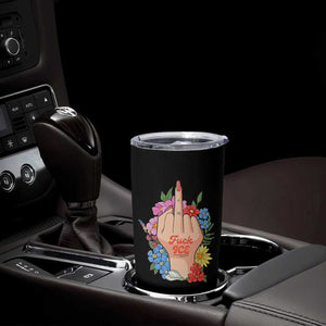 Floral Middle Finger F Ice Tumbler Cup TS02 Print Your Wear