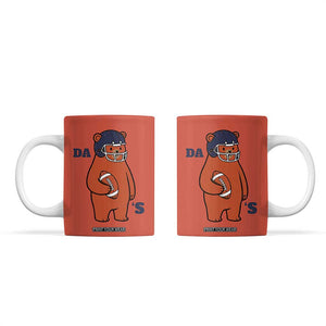 Cute Bear Holding Rugby Sport Fans Graphic Coffee Mug TS02 Orange Print Your Wear