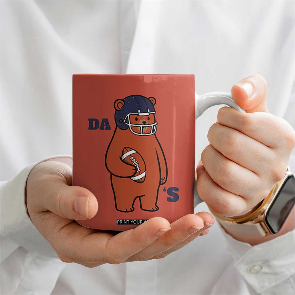 Cute Bear Holding Rugby Sport Fans Graphic Coffee Mug TS02 Print Your Wear