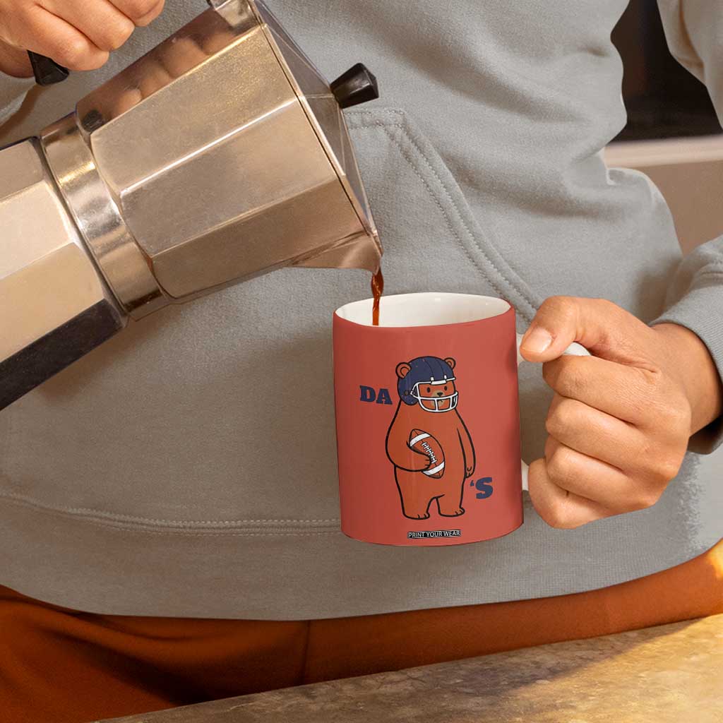 Cute Bear Holding Rugby Sport Fans Graphic Coffee Mug TS02 Print Your Wear