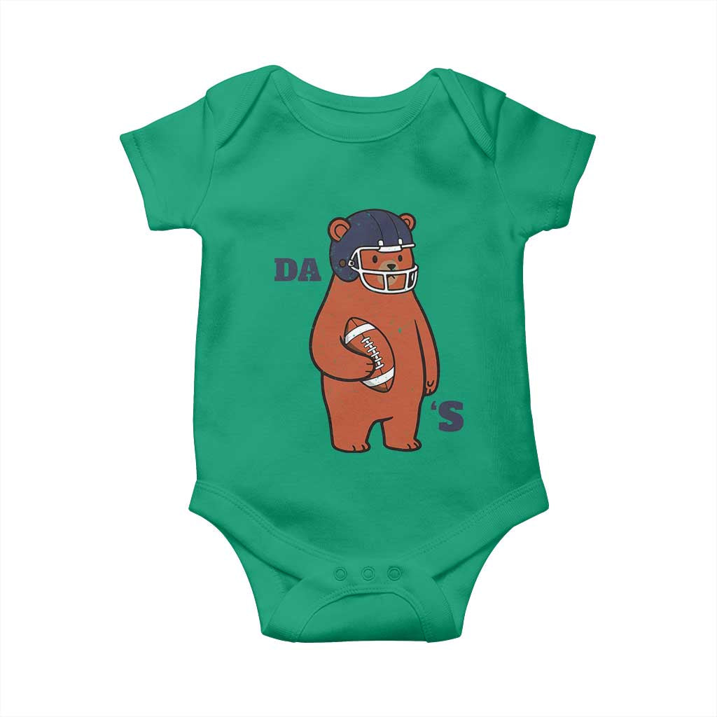 Cute Bear Holding Rugby Sport Fans Graphic Baby Onesie TS02 Irish Green Print Your Wear