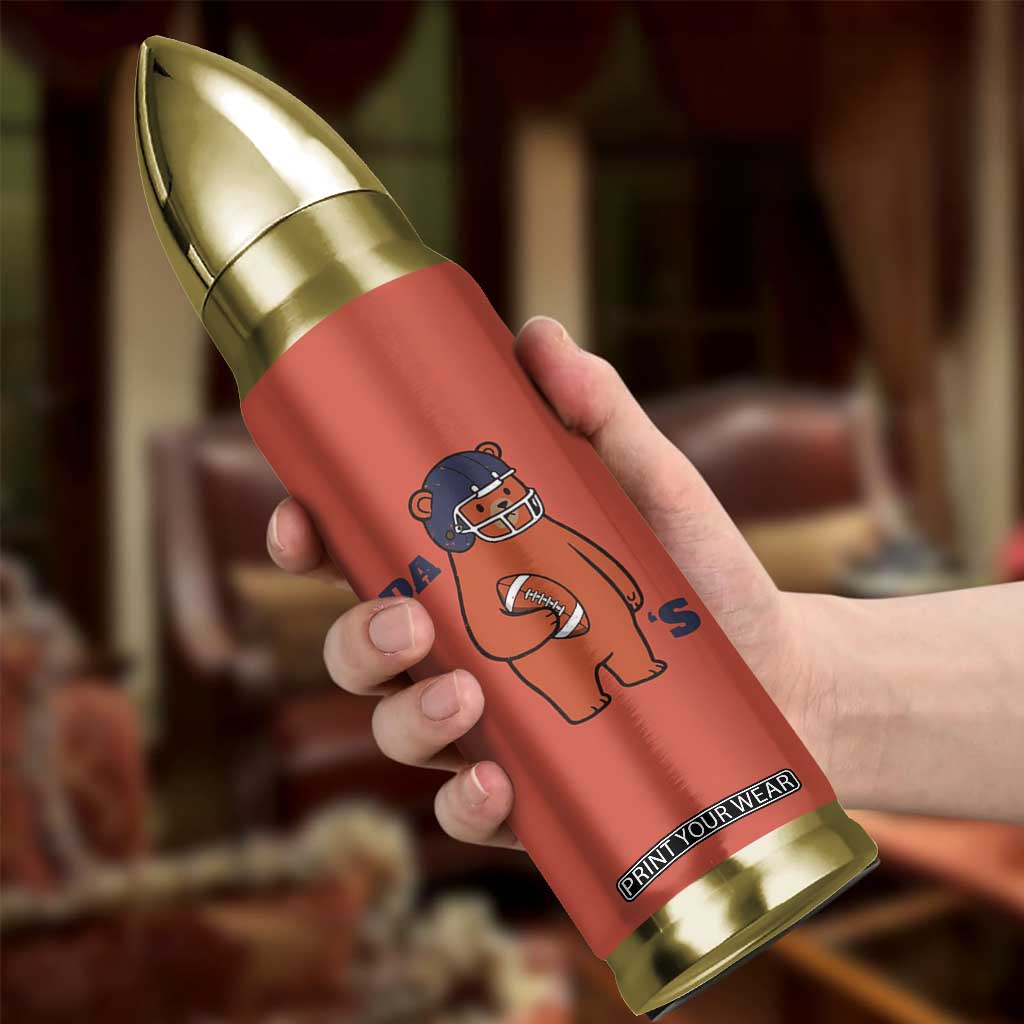 Cute Bear Holding Rugby Sport Fans Graphic Bullet Tumbler TS02 Print Your Wear