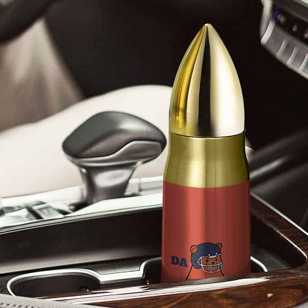 Cute Bear Holding Rugby Sport Fans Graphic Bullet Tumbler TS02 Print Your Wear