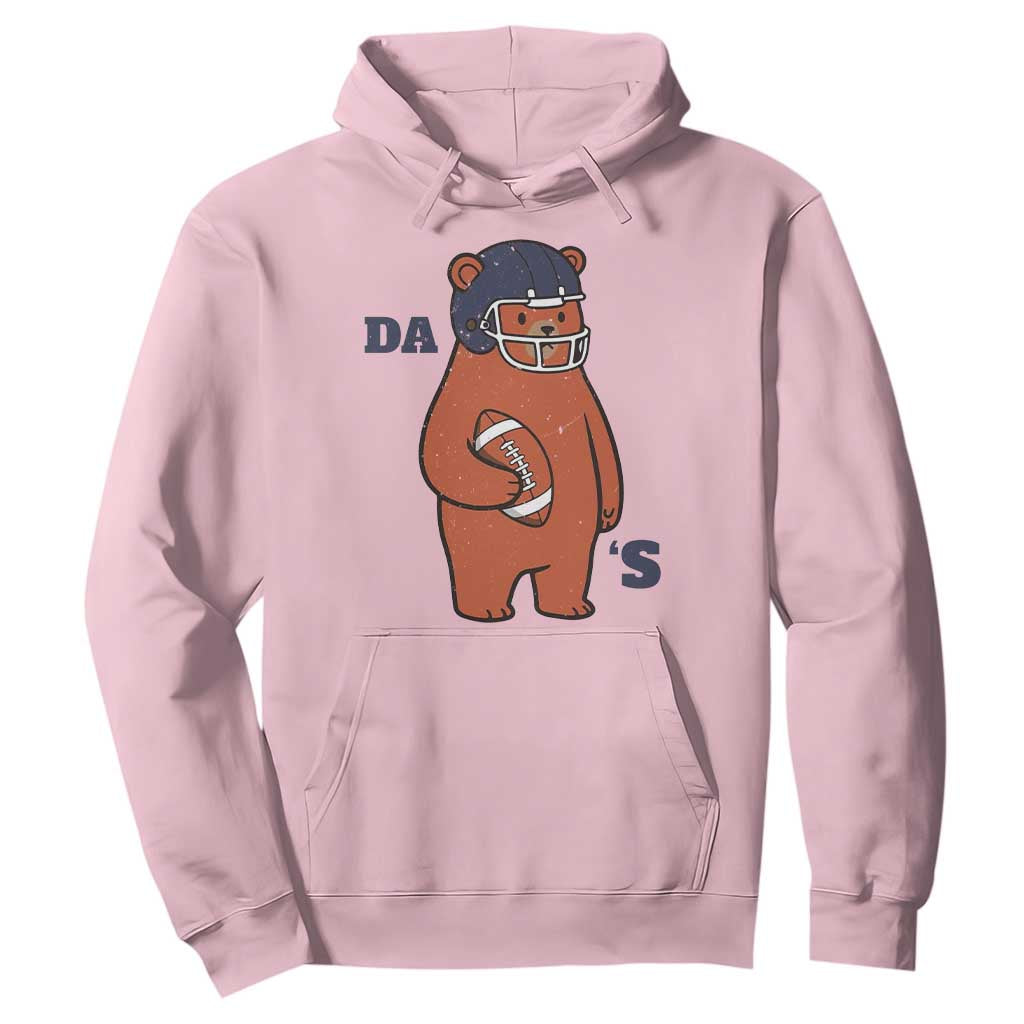 Cute Bear Holding Rugby Sport Fans Graphic Hoodie TS02 Light Pink Print Your Wear
