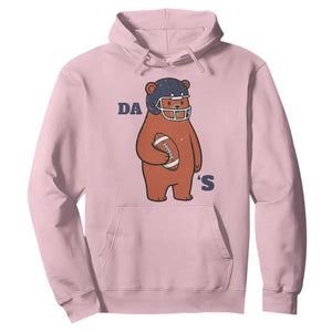 Cute Bear Holding Rugby Sport Fans Graphic Hoodie TS02 Light Pink Print Your Wear