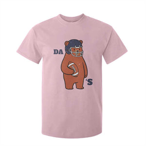 Cute Bear Holding Rugby Sport Fans Graphic T Shirt For Kid TS02 Light Pink Print Your Wear