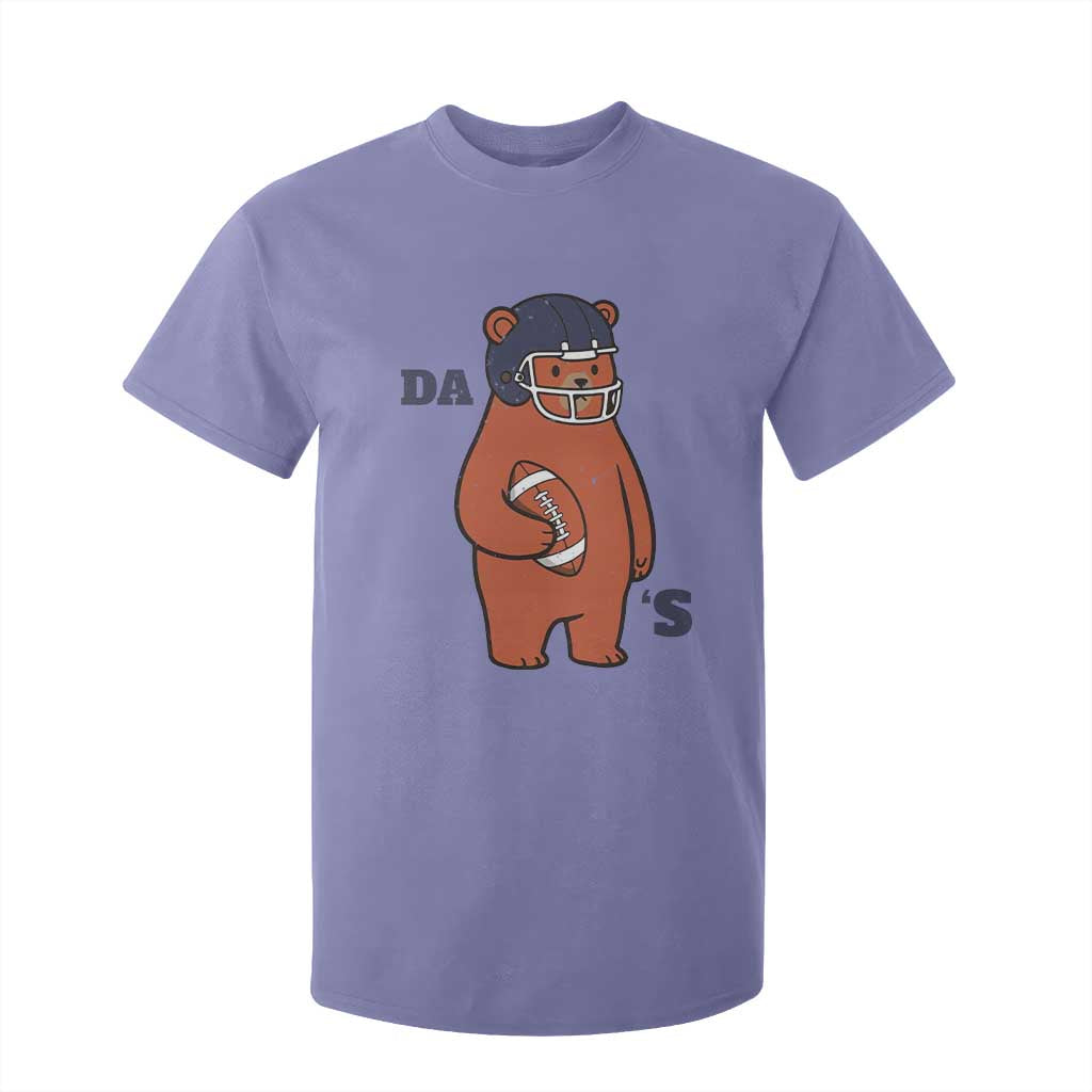 Cute Bear Holding Rugby Sport Fans Graphic T Shirt For Kid TS02 Violet Print Your Wear