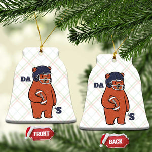 Cute Bear Holding Rugby Sport Fans Graphic Ceramic Ornament TS02 Print Your Wear