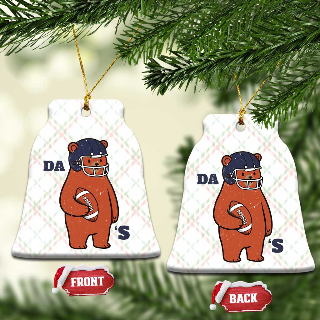 Cute Bear Holding Rugby Sport Fans Graphic Ceramic Ornament TS02 Print Your Wear