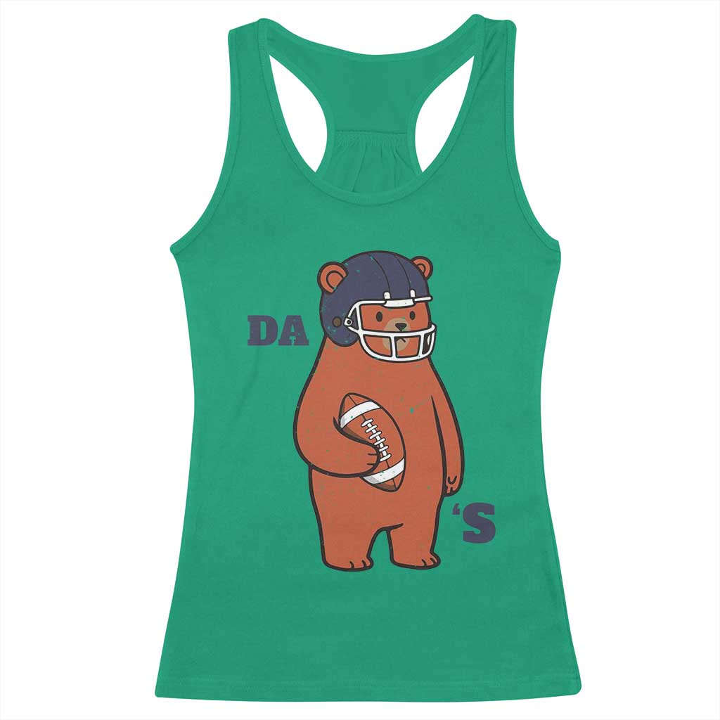 Cute Bear Holding Rugby Sport Fans Graphic Racerback Tank Top TS02 Irish Green Print Your Wear
