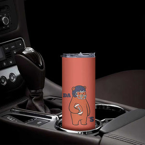 Cute Bear Holding Rugby Sport Fans Graphic Skinny Tumbler TS02 Print Your Wear