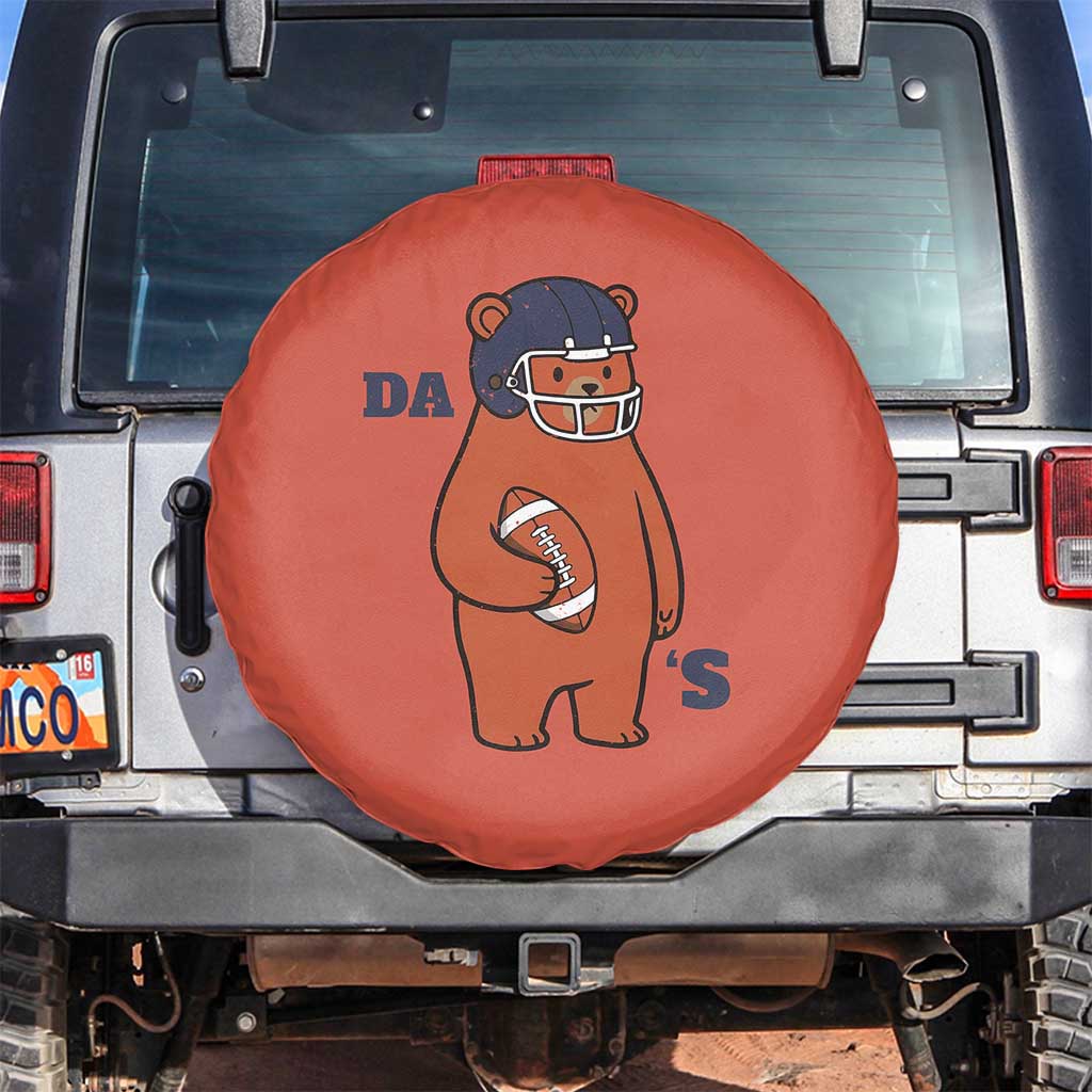 Cute Bear Holding Rugby Sport Fans Graphic Spare Tire Cover TS02 No hole Orange Print Your Wear