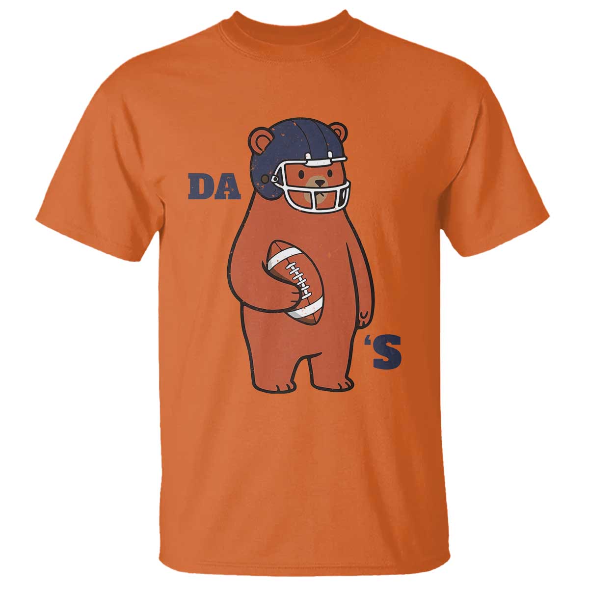 Cute Bear Holding Rugby Sport Fans Graphic T Shirt TS02 Orange Print Your Wear