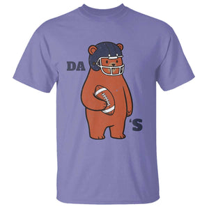 Cute Bear Holding Rugby Sport Fans Graphic T Shirt TS02 Violet Print Your Wear