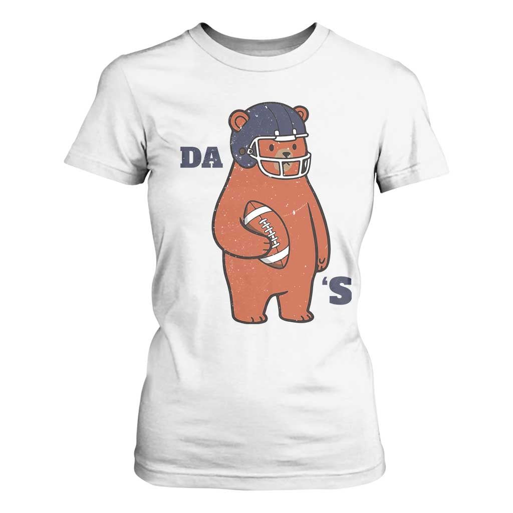 Cute Bear Holding Rugby Sport Fans Graphic T Shirt For Women TS02 White Print Your Wear