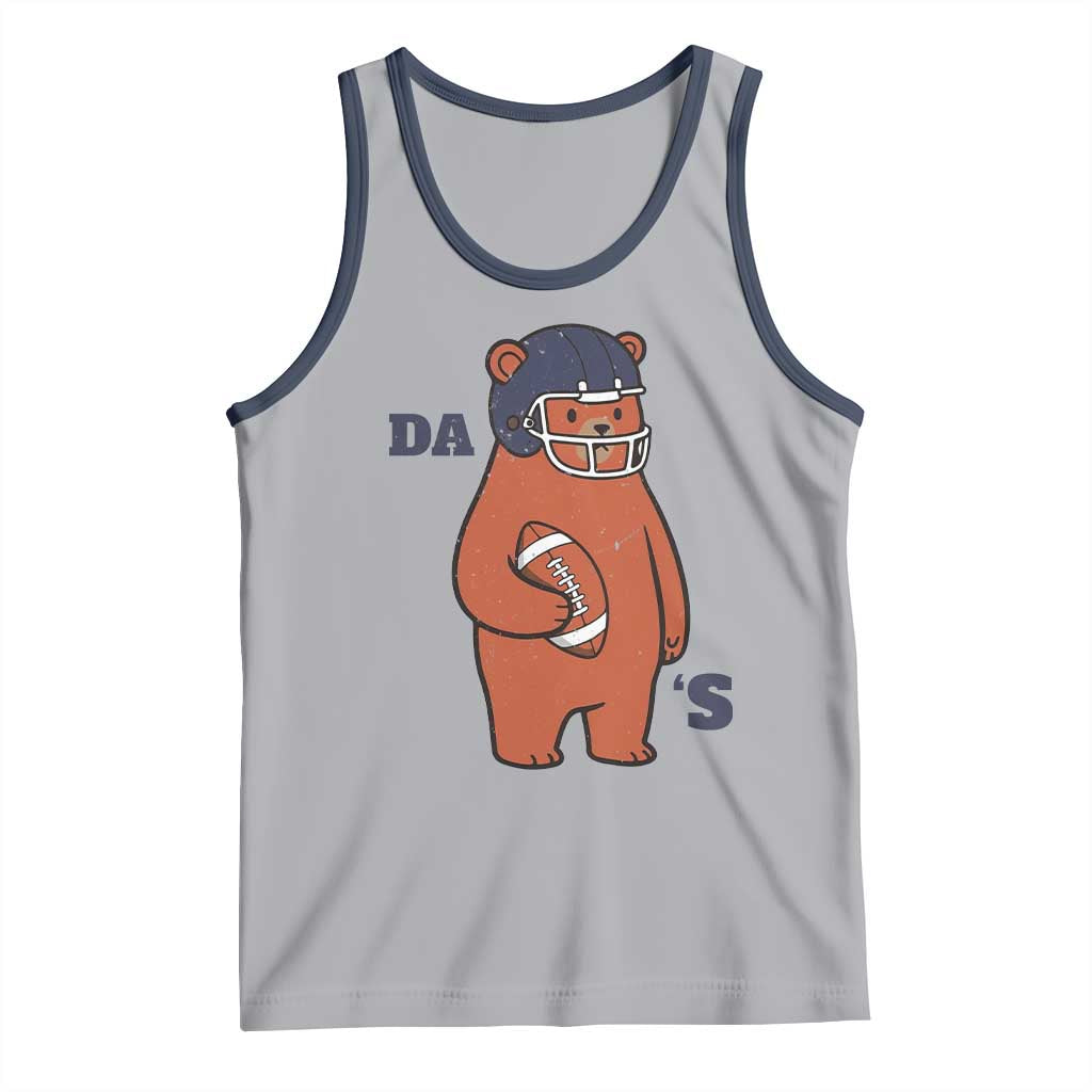 Cute Bear Holding Rugby Sport Fans Graphic Tank Top TS02 Athletic Heather Navy Print Your Wear