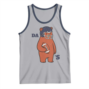 Cute Bear Holding Rugby Sport Fans Graphic Tank Top TS02 Athletic Heather Navy Print Your Wear