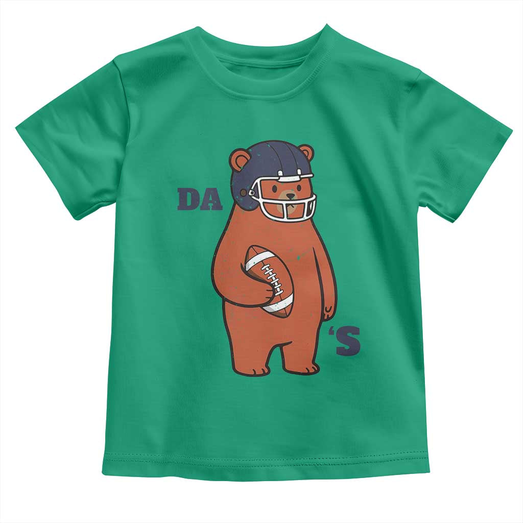 Cute Bear Holding Rugby Sport Fans Graphic Toddler T Shirt TS02 Irish Green Print Your Wear