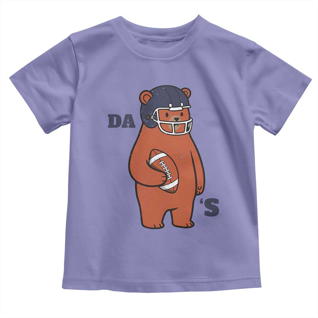 Cute Bear Holding Rugby Sport Fans Graphic Toddler T Shirt TS02 Violet Print Your Wear