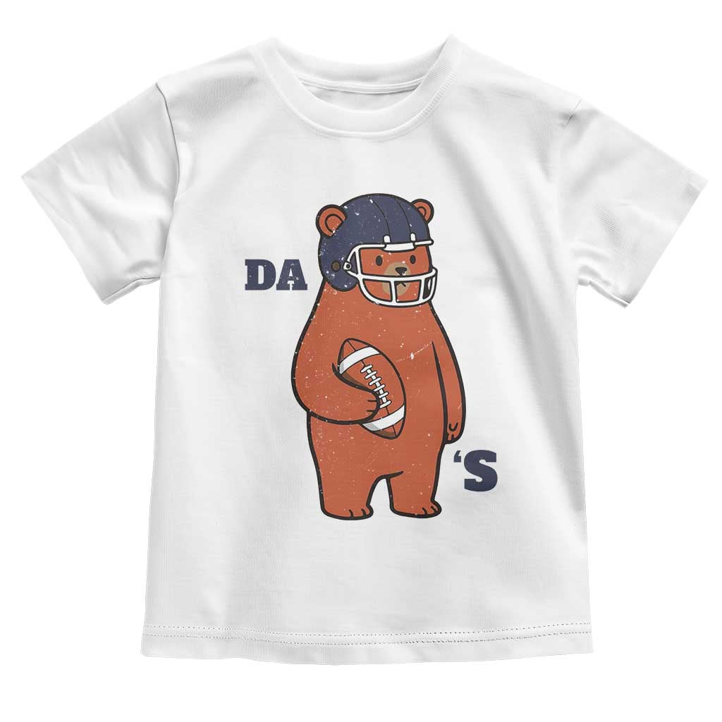 Cute Bear Holding Rugby Sport Fans Graphic Toddler T Shirt TS02 White Print Your Wear