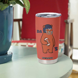 Cute Bear Holding Rugby Sport Fans Graphic Tumbler Cup TS02 Print Your Wear