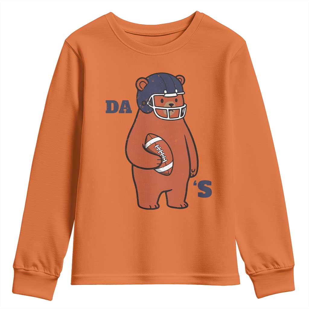 Cute Bear Holding Rugby Sport Fans Graphic Youth Sweatshirt TS02 Orange Print Your Wear