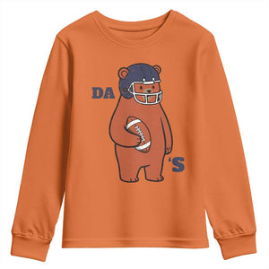 Cute Bear Holding Rugby Sport Fans Graphic Youth Sweatshirt TS02 Orange Print Your Wear