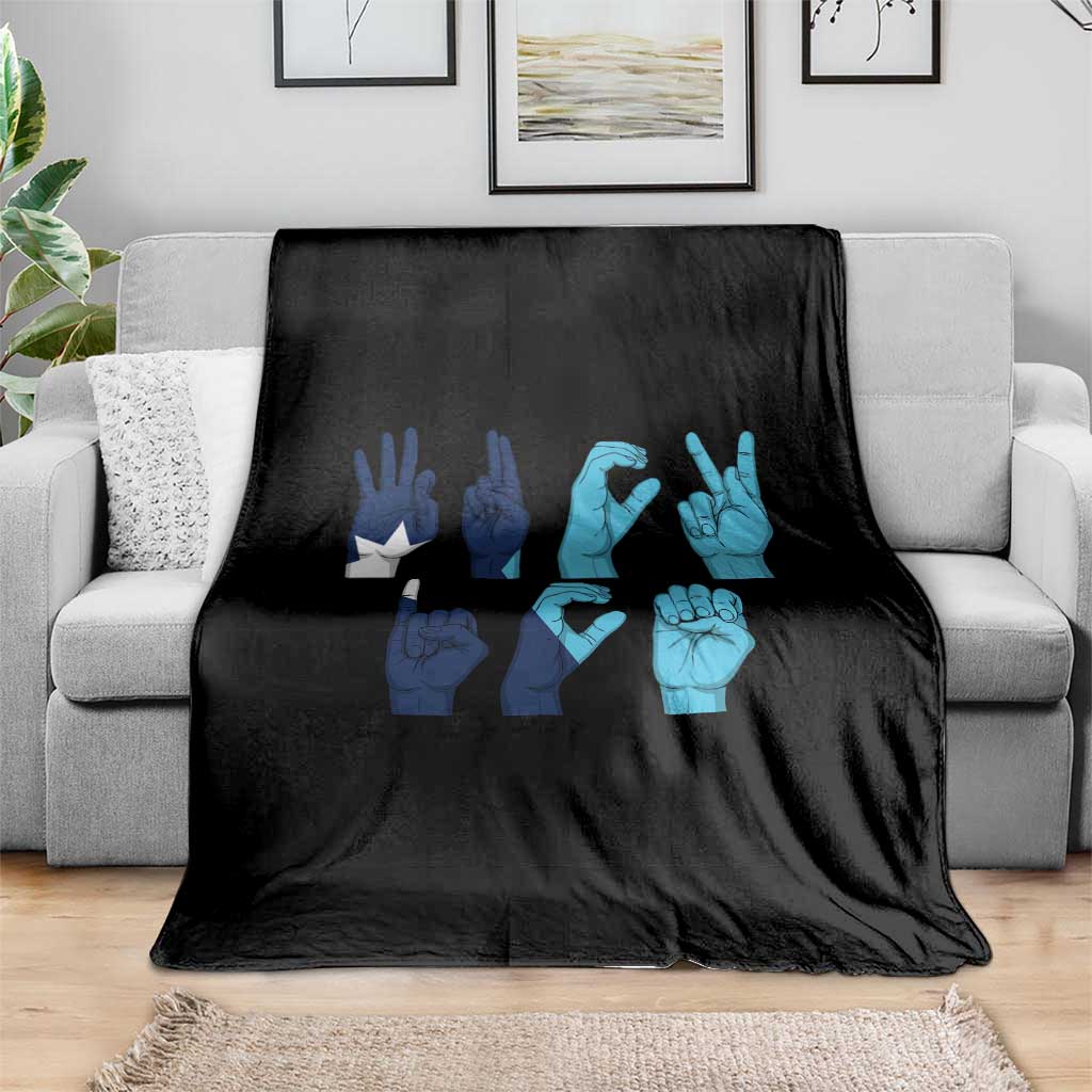 F Ice Out of Minneapolis Hand Signs Throw Blanket State Flag Justice Protest Resistance TS02 Print Your Wear