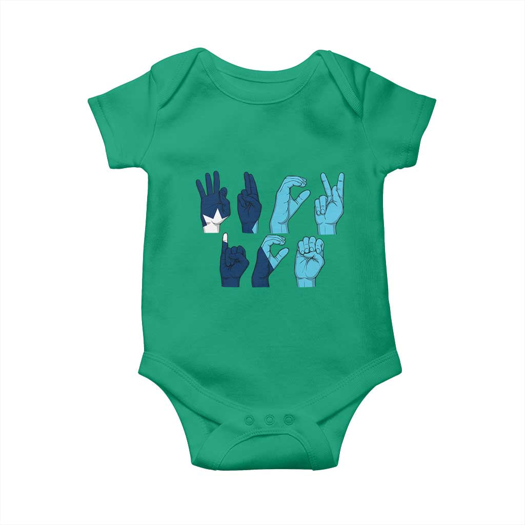 F Ice Out of Minneapolis Hand Signs Baby Onesie State Flag Justice Protest Resistance TS02 Irish Green Print Your Wear