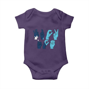 F Ice Out of Minneapolis Hand Signs Baby Onesie State Flag Justice Protest Resistance TS02 Purple Print Your Wear